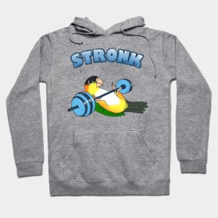 Stronk Black headed caique Fitness Parrot Workout Hoodie